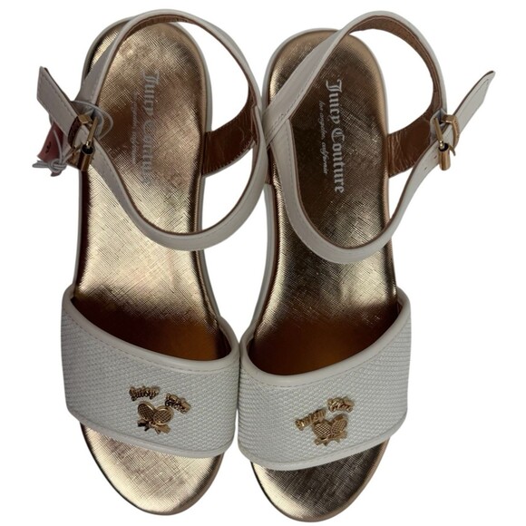 Juicy Couture Sandals Size 11 White Ivan Tennis Club Strappy Open Toe Platform - Picture 10 of 10